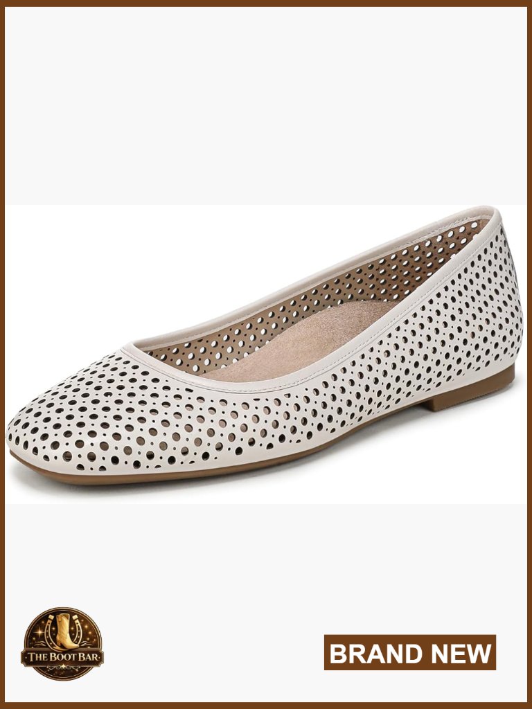 Leather Flats With Arch Support, Removable Insoles, Square Toe Slip-On